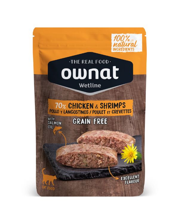 Ownat Wet Chicken & Shrimps Gato 85Gr 85 Gr
