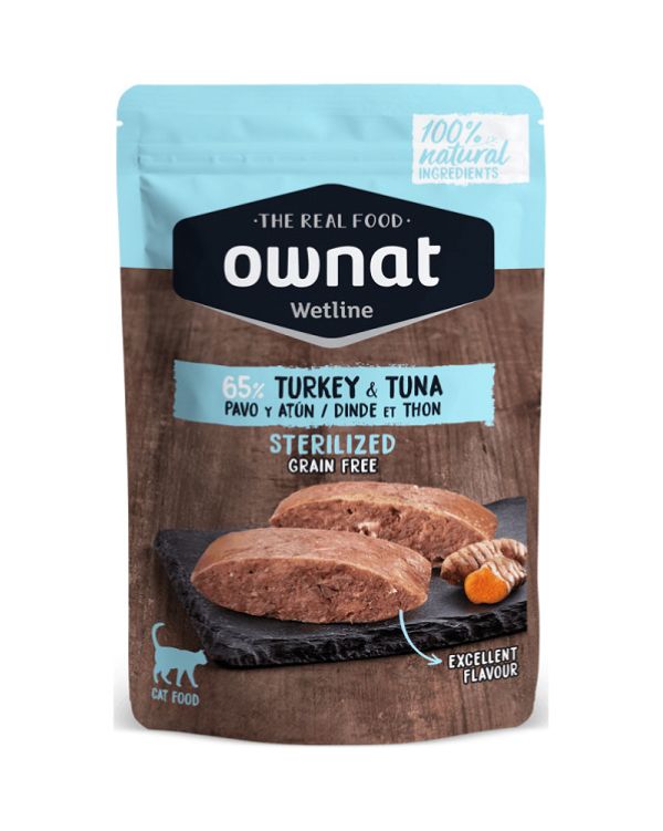 Ownat Wet Turkey & Tuna Sterilized Gato 85Gr