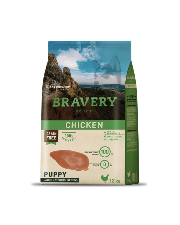 Bravery Chicken Puppy Medium-Large Grain Free