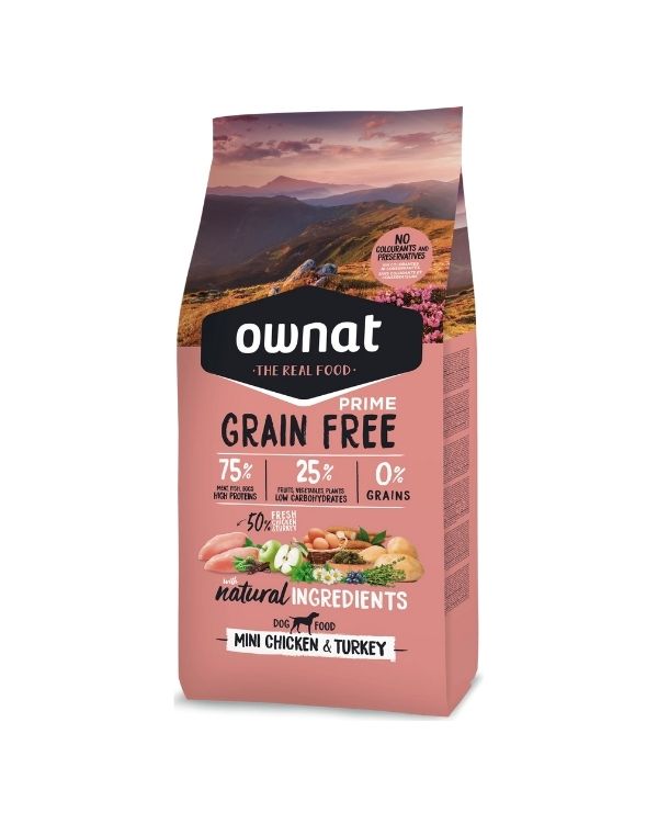 Ownat Grain Free Prime Mini Frango e Perú