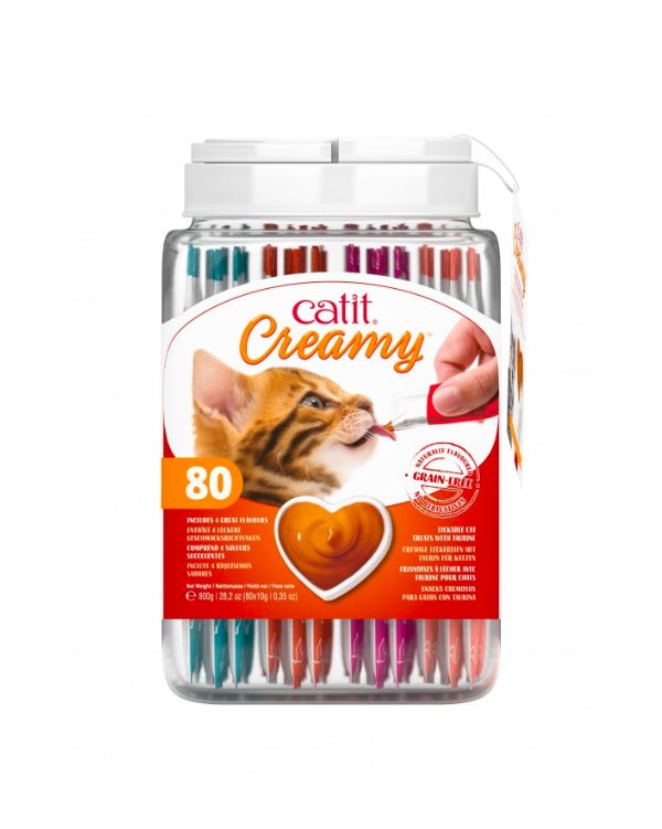 Pote 80 Tubos Catit Creamy Snack Mix